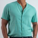 Infinity Collar Short Sleeve Shirt