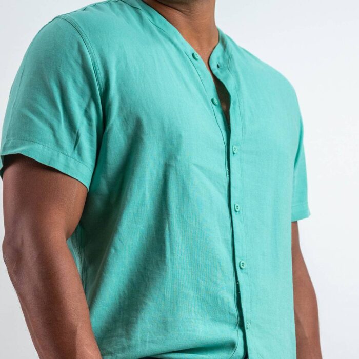 Infinity Collar Short Sleeve Shirt