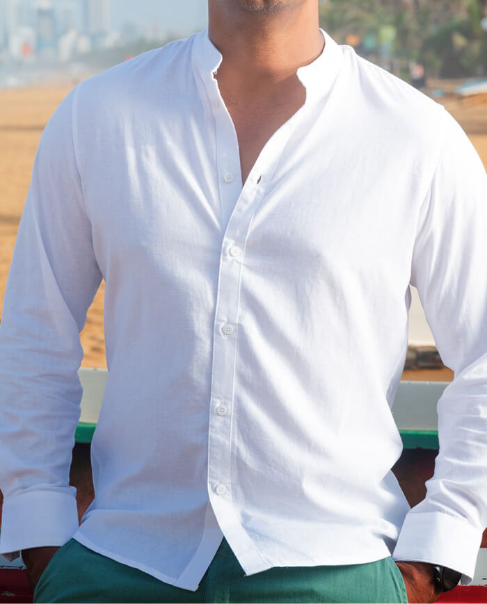 Nomad 2.0 Linen Long Sleeve Shirt - White